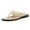 Gold, variant on Women Simple Slide Flip Flops Thong Sandals T-Strap Flat Slip On Slippers Casual Comfort Vacation Summer Day Outfit Shoes Size 5 Black