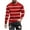 Red, variant on LWITHSZG Long Sleeve Shirts for Men Casual Lightweight Athletic Crewneck Sweatshirt Fall Fashion Black and White Striped Shirt Plus Size Tops Size 4X-Large