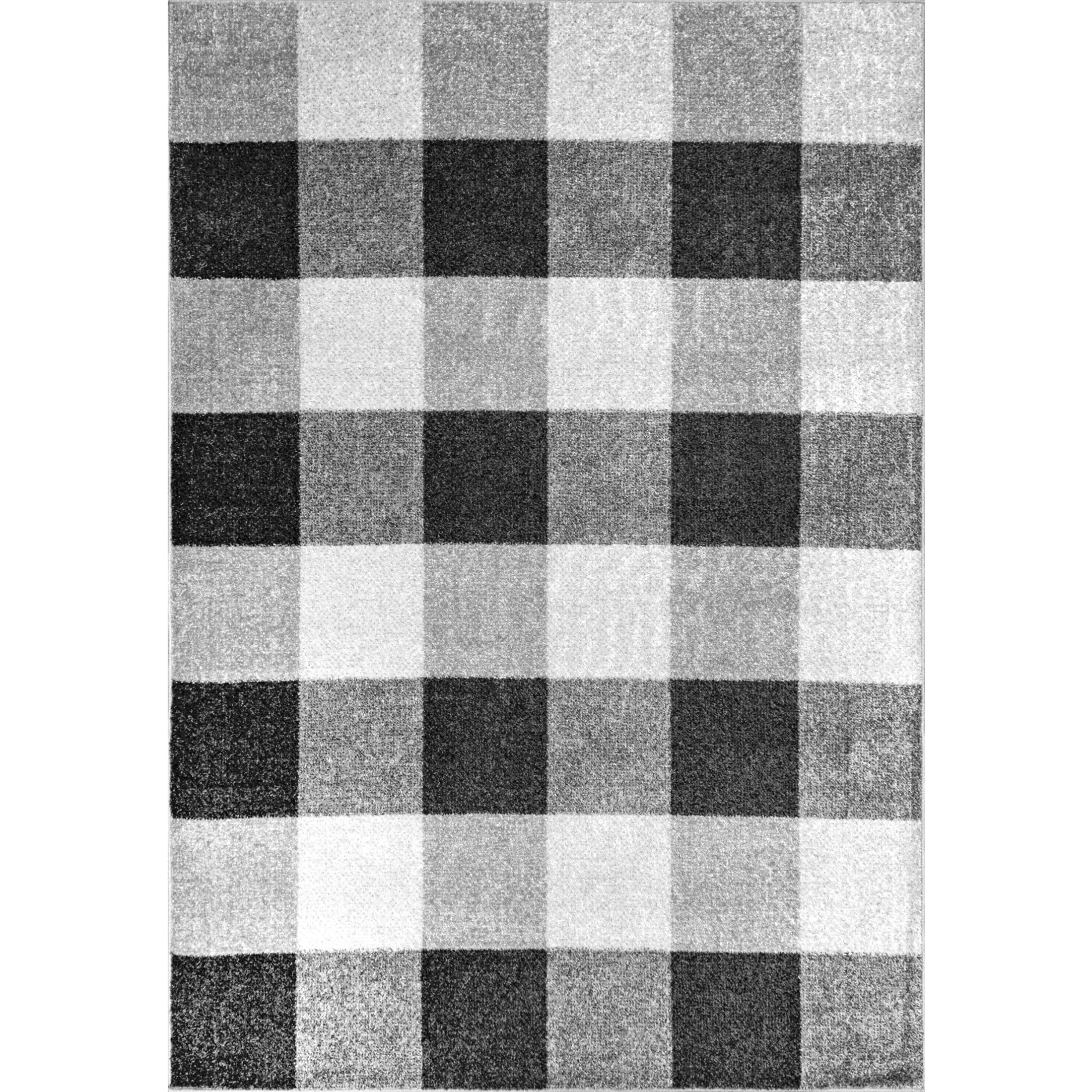 nuLOOM Aisha Buffalo Plaid Area Rug, 2' 5" x 9' 6", Runner, Aisha Grey