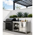 thumbnail image 3 of Vakiorn Stainless Steel Work Table with Cabinet 440 LBS Capacity Heavy Duty Adjustable Feet for Kitchen Restaurant Garage, 3 of 7