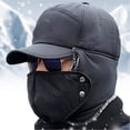 thumbnail image 4 of Simple Faux Fur Cap Hat Visor Windproof Ski Cover Men, 4 of 5