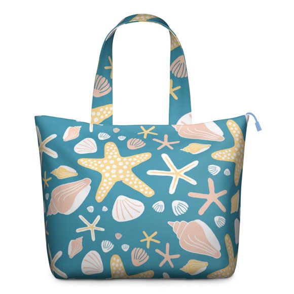 Sac Fourre-Tout de Voyage Motif Coquillage en Spirale Mignon, Sac de Week-End Léger pour Aventures en Mer et Corail pour Femmes