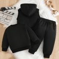 thumbnail image 6 of Toddler Boys 3 Piece Outfit Set, Long Sleeve Crewneck Sweatshirt, Zip-Up Hoodie & Elastic Jogger Pants, Casual Letter Print Activewear | CSEONE, 6 of 8