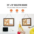 thumbnail image 4 of KFFKFF Notice Board, Dimensions 24 x 18 inches, Two-faced Message Board with MDF Adhesive Frame, Idea Board Comes with 10 Thumbtacks, Suitable for Showcasing and Adorning, 4 of 9
