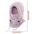 thumbnail image 2 of DAMAI Windproof Thermal Full Face Mask with Detachable Hood Collar, 3 in 1 Winter Warm Hat, Windproof, 3 in 1 Beanie Hat with Scarf and Mask Kids, 2 of 3