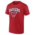 thumbnail image 2 of Men's Fanatics Red Wisconsin Badgers Modern Tri T-Shirt, 2 of 3