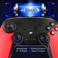 thumbnail image 4 of Wireless Controller For Nintendo Switch, Switch Pro Wireless Controller, Wireless Bluetooth Gamepad Controller - Red, 4 of 7