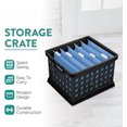 Storage Crate Bin File Organizer for Home & Office,Black, 12-Pack ...