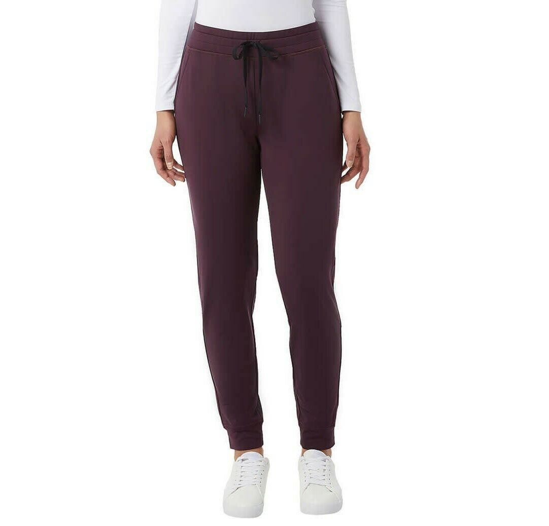 32 Degrees Women's Tech Fleece Jogger Sweatpants, Boysenberry Medium