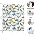 thumbnail image 4 of White Cartoon Dinosaurs Names Pattern Blanket,Comfortable Soft Flannel Throw Blanket,All Season,Warm Lightweight Blankets for Sofa Bed Couch Living Room Chair,30"x40", 4 of 4