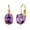 Amethyst-Feburary, variant on Cut-Oval Garnet Leverback Earring for Women 18k Gold Plated Oval Dark Blue CZ Lever Drop Earring January Birthstone Gift Garnet Jewelry Valentine's Day Gift for Her