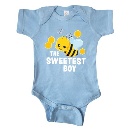 

Inktastic The Sweetest Boy with Bee and Honey Combs Gift Baby Boy or Baby Girl Bodysuit