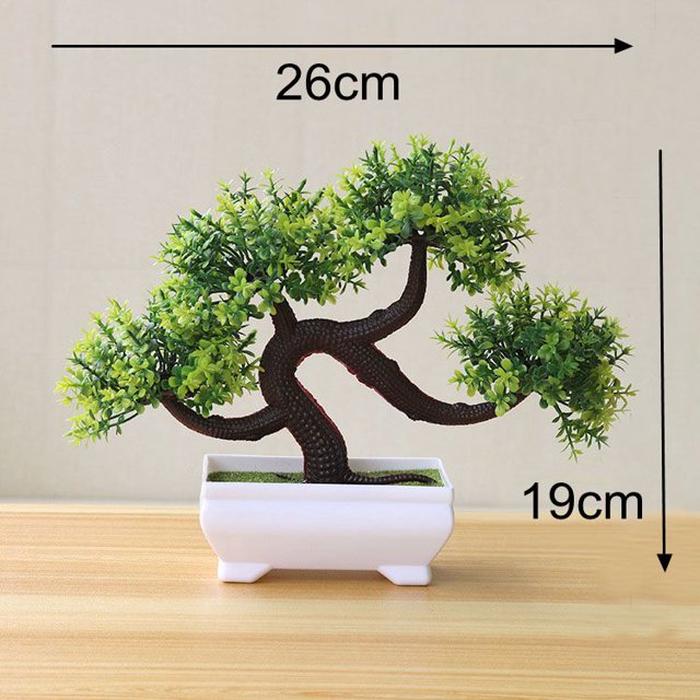 Árbol de pino Artificial verde Monstera, hierba persa, plantas de eucalipto, bonsái, accesorios para el hogar, dormitorio, decoración para sala de estar, planta falsa Tan Jianjun unisex