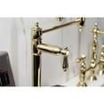 thumbnail image 4 of Kingston Brass KS3702BAL Heirloom Deck Mount Pot Filler Faucet, Polished Brass, 4 of 9