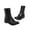 Black, variant on Tejiojio Fall Clearance Ladies Super High Heel Colorblock Pointed High Boots
