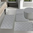 thumbnail image 7 of JilgTeok Bathroom Rugs Sets 5 Piece with Lid Cover Bathroom Shower Rugs with U-Shaped Contour Toilet Mat Absorbent Microfiber Plush Bath Mats Non Slip Bath Rugs Machine Washable Bathroom Floor Mats, 7 of 7