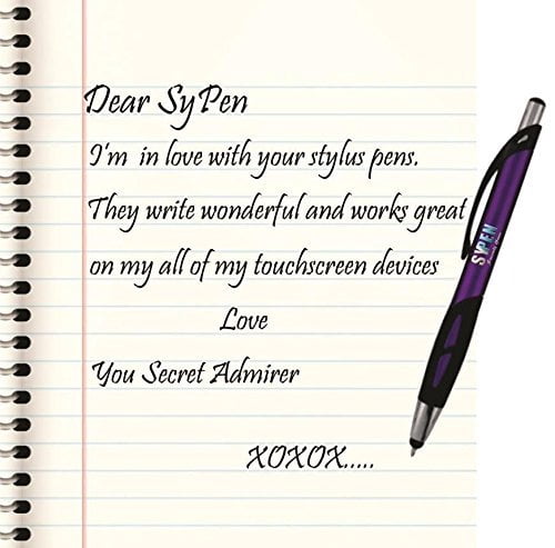 Stylus Pens - 2 in 1 Touch Screen & Writing Pen, Sensitive Stylus Tip - For Your iPad, iPhone, Nook, Samsung Galaxy & More - Light Blue, 8 pack -By SyPen