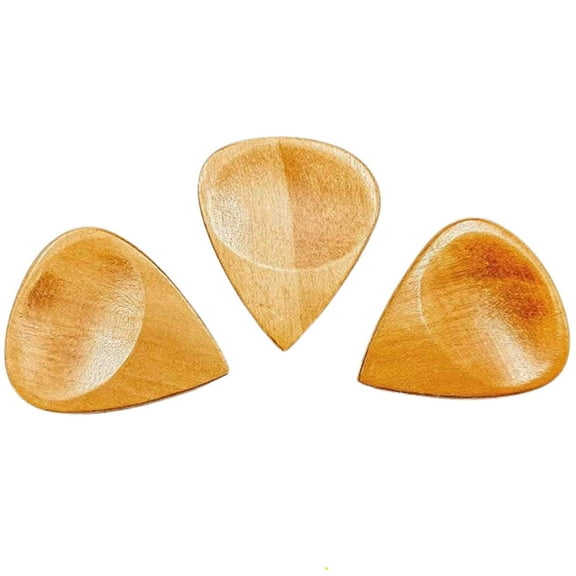 Clayton BWS-3 Exotic Standard Blonde Wood Guitar Picks- 3 Pieces