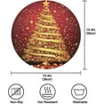 thumbnail image 4 of GZHJMY Golden Christmas Tree Round Placemats 15.4in, Washable Heat Resistant Table Mats for Dining Tables Kitchen Wedding Party Decoration Plate Mats Set of 4 Table Mat, 4 of 7