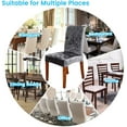thumbnail image 5 of Crushed Velvet Dining Chair Covers, Stretch Removable Washable Dining Chair Slipcover Super, Seat Covers for Wedding Party Dining Room Home Decor (4pcs, Grey), 5 of 9