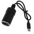 thumbnail image 1 of USB C PD Type C Male to 12V Car Cigarette lighter Socket Female Step Up Cable, 1 of 4