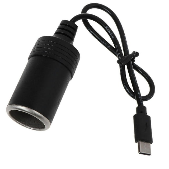 USB C PD Type C Male to 12V Car Cigarette lighter Socket Female Step Up Cable