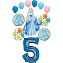 Cinderella Party Supplies Princess 5th Birthday Balloon Bouquet Decorations