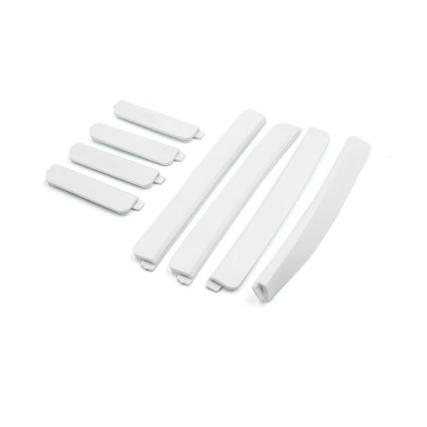 8Pcs Goma Blanca de Protección de Borde de Puerta de Carrocerías Moldura de Coche