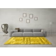 thumbnail image 3 of Ahgly Company Indoor Round Oriental Yellow Industrial Area Rugs, 8' Round, 3 of 4