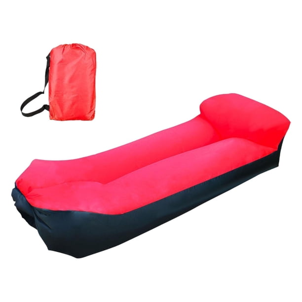 Tumbona inflable, sofá inflable, regalos para exteriores, colchón de aire perezoso, sofá cama inflable Rojo