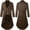 02#Light Brown, variant on Men's Gothic Steampunk Tailcoat Victorian Long Frock Coat Halloween Costume Jacket