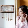 thumbnail image 4 of Costway Wall Mounted Jewelry Organizer Vintage Wood Jewelry Holder Hanger Display Rack, 4 of 9