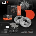 thumbnail image 6 of A-Premium 11.30 inch (287mm) Front Vented Disc Brake Rotors + Ceramic Pads Kit Compatible with Select Dodge Models - Dakota/Durango 2000 2001 2002, 6-PC Set, 6 of 8