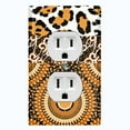 thumbnail image 1 of Metal Light Switch Plate Cover Colorful Safari African Tribal Art Pattern SFR042, 1 of 13