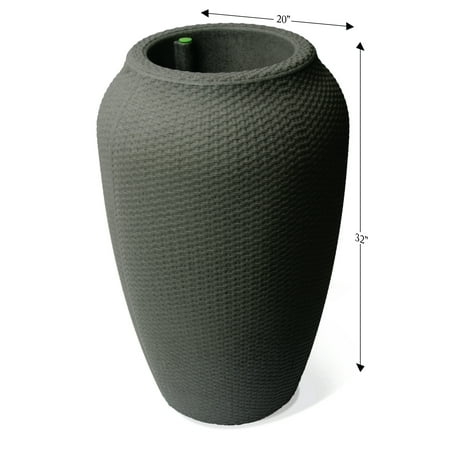 Self Watering Wicker Planter Algreen Wicker Planter, Self-Watering Planter, 32-In.Height by 20-In., Taupestone Rattan ()