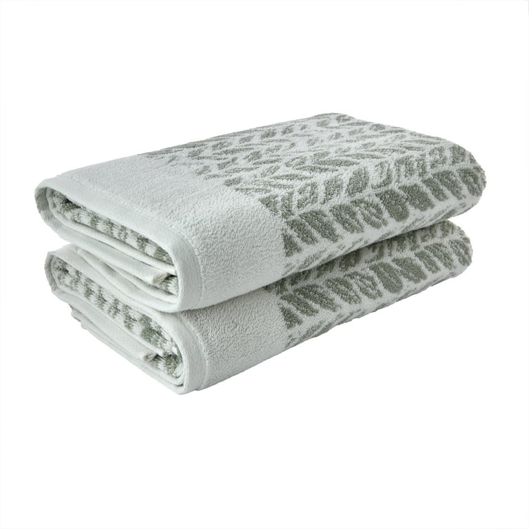 Checkered (Sage Cream) Hand & Bath Towel by Summer Sun Home Art