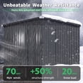 thumbnail image 6 of AECOJOY 12' x 12' Outdoor Storage Shed with Lockable Door Patio Metal Garden Storage Building in Dark Gray for Outside, 6 of 6