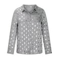 thumbnail image 4 of Long Sleeve Tops for Women Button up Shirts Casual Print Fashion Top, 4 of 9
