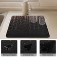 thumbnail image 4 of Dish Drying Mat Absorbent Dish Drainer Kitchen Counter 23.6x19.7inch Dish Drying Pad for Countertops Sinks Draining Racks Rose Gold Glitter, 4 of 9