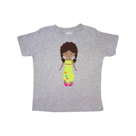 

Inktastic African American Girl Fashion Girl Green Dress Gift Toddler Toddler Girl T-Shirt