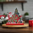 thumbnail image 4 of Christmas Santa Claus Crafts Wood Decoration Desktop Ornaments Dining Table Centerpieces Wood Ornaments Wood Signs Desktop, 4 of 4