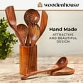 thumbnail image 6 of Wooden Utensils for Cooking, 8 piece Set with Holder, Perfect for Nonstick, 6 of 8