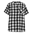 thumbnail image 5 of Roncen Women's Plaid Shirt Button Down Plaid Flannel Shirt Red and Black Shirt, 5 of 7