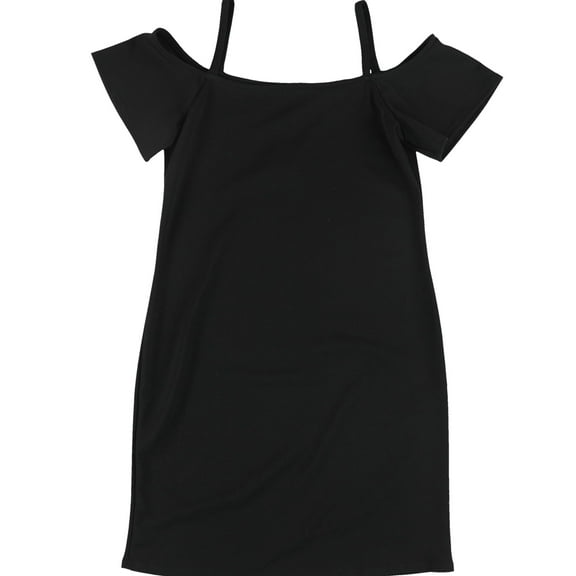 Bar Iii Womens Solid Cold Shoulder Dress