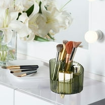 Miogawg Makeup Brush Holder, 360 Rotating Makeup Brush Organizer, Cosmetic Tools Organizer, Waterproof Dustproof Beauty Brushes Storage For Vanity