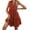Orange, variant on IROINNID V-Neck A-Line Dress For Women Summer Fashion Solid Color Sleeveless Suspenders Pullover Dress Comfort Waist Dress