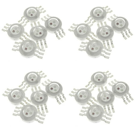 

20Pcs 3X3W RGB Red Green Blue LED Light Lamp Energy Saving Lamp Beads Bulbs 6PIN 45MIL 3W Chip