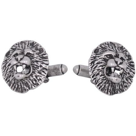 Cuff Daddy Lion Head Pewter Cuff Links