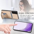 thumbnail image 4 of Allytech Card Holder Back Cover Case for Samsung Galaxy S23, PU Leather TPU Hybrid Kickstand Anti-Scratch Shockproof Slim Vintage Phone Case for Galaxy S23, Khaki, 4 of 8