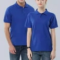 thumbnail image 2 of Men Lapel Summer Short Sleeved Shirt Breathable Top Loose Fitting Work Clothes, 2 of 10
